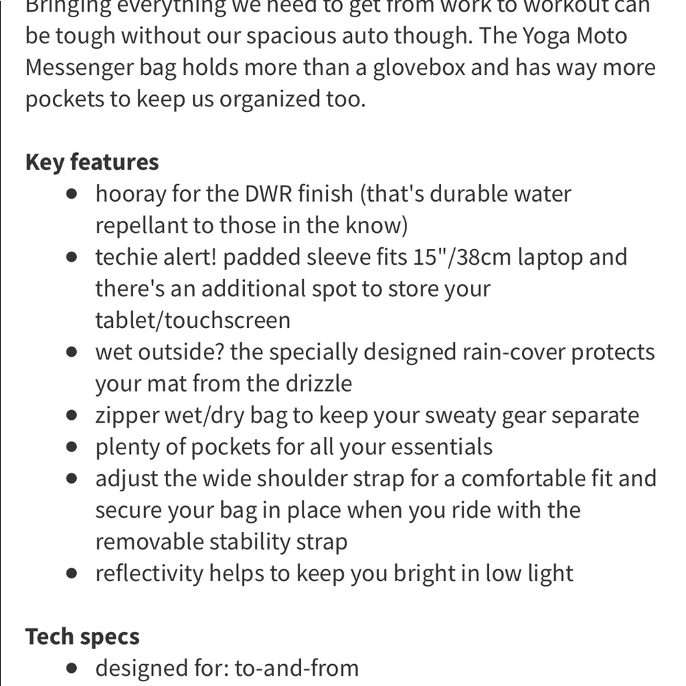 Lululemon yoga moto messenger bag - Picture 7 of 8